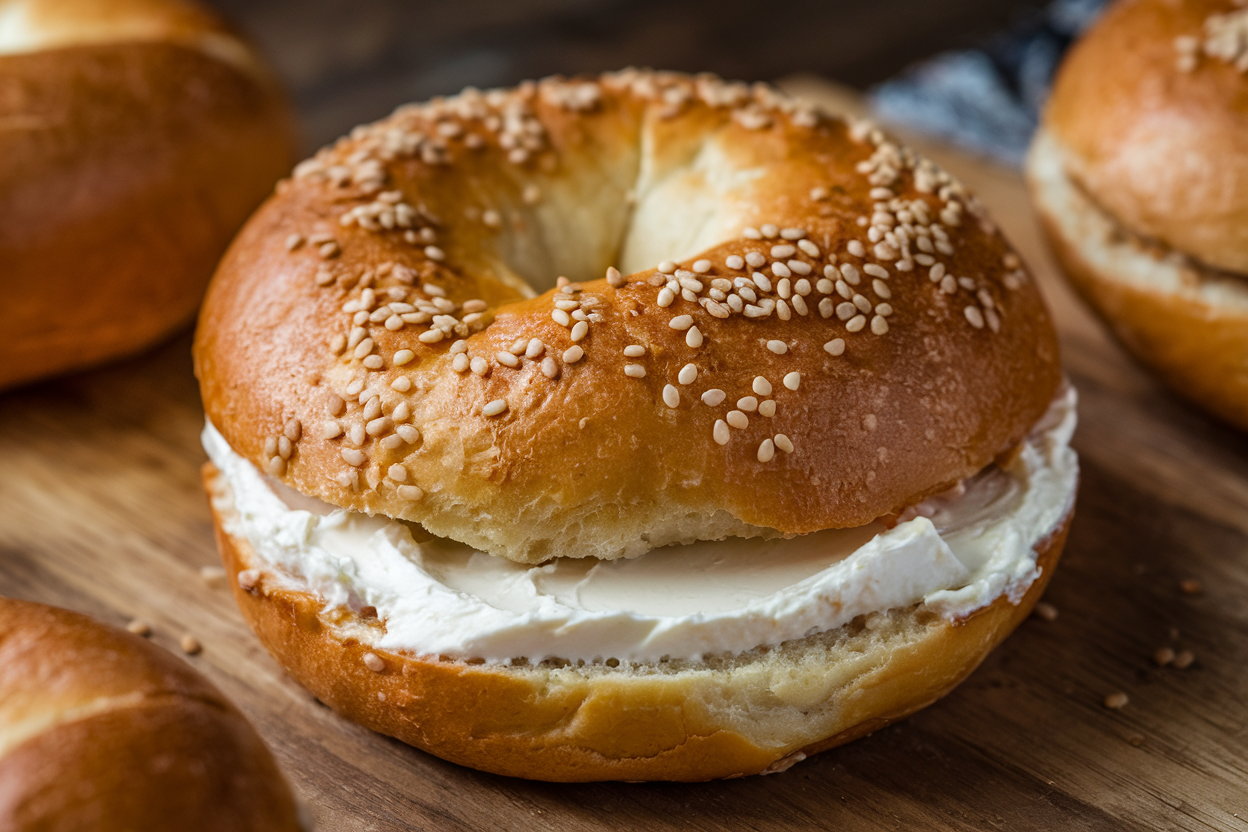 bagel with cream cheese