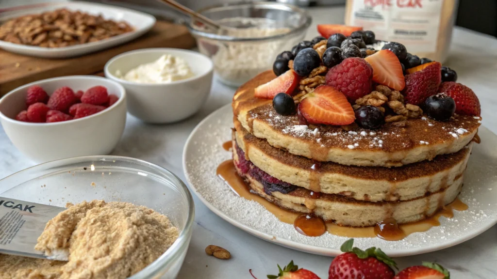 Comparison of texture and appearance between cake made from pancake mix and traditional cake mix.