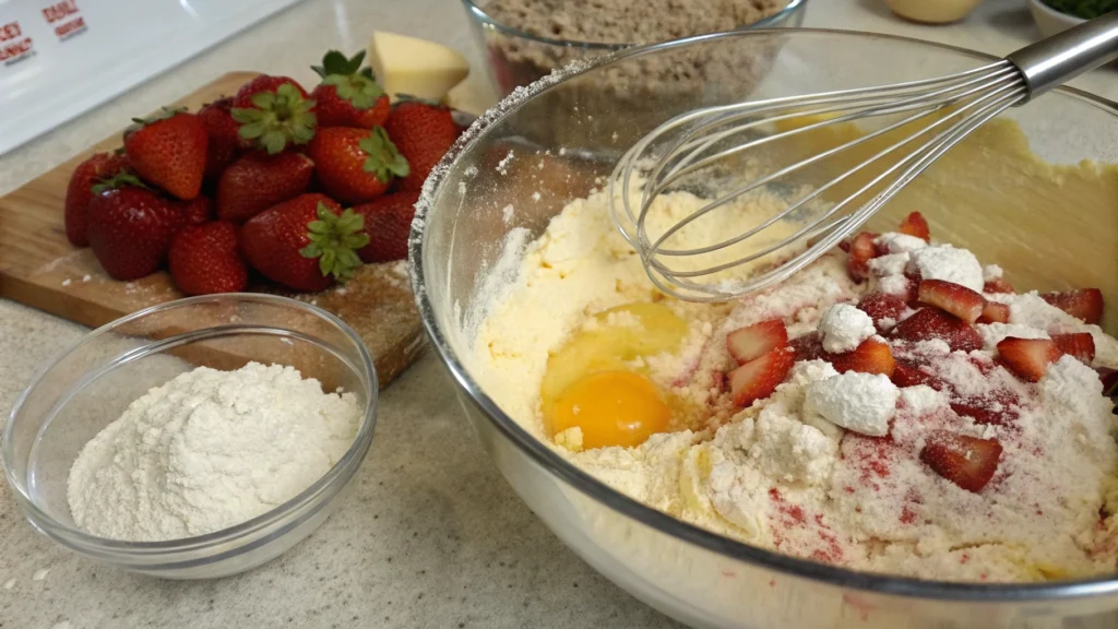 Variety of baking mixes and ingredients arranged on a kitchen counter.