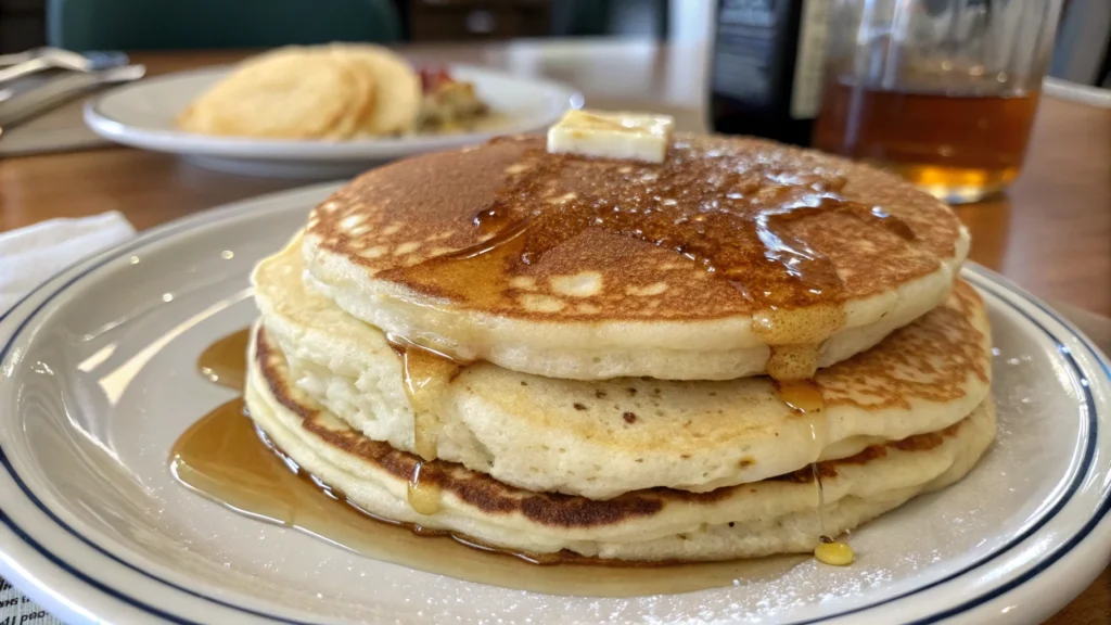 Pancake mix and baking mix comparison with measuring cups and ingredients