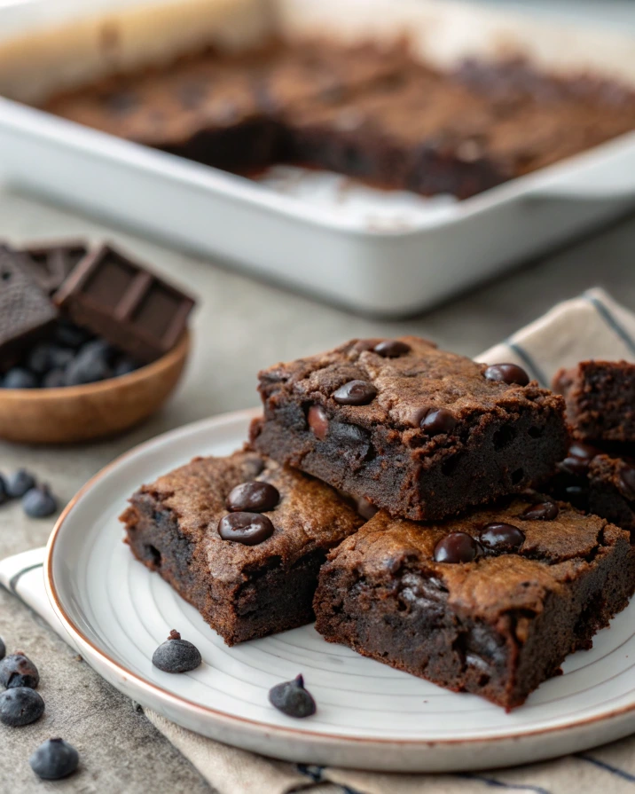 Delicious homemade brownies made with black beans